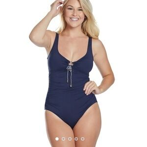Lauren Ralph Lauren Beach Club Solid One Piece Swimsuit